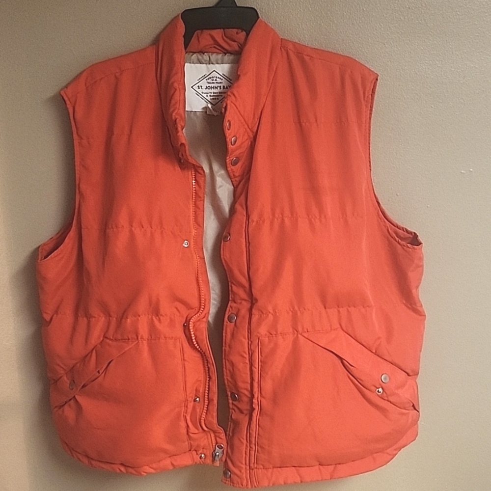 St John's Bay Puff Orange Mens Vest Style XXL